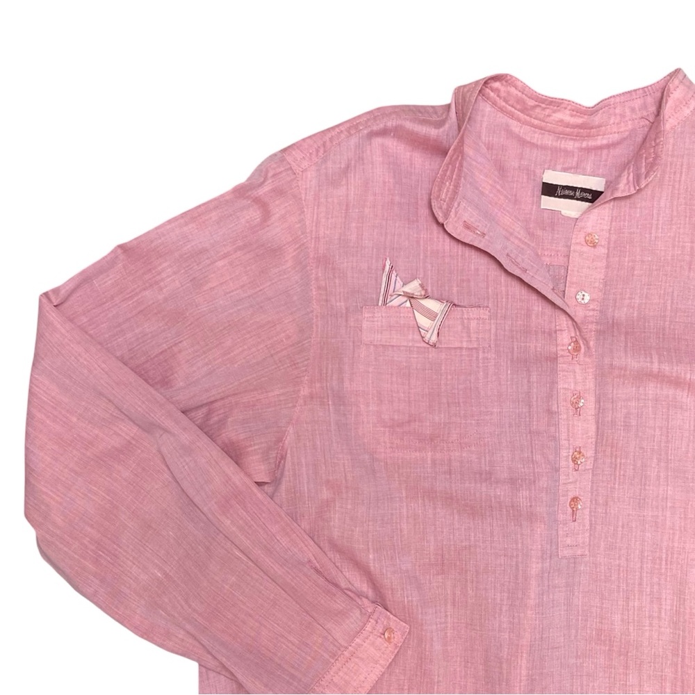 Vintage 1970s Neiman Marcus Classic Pastel Pale Button Blouse Top Shirt